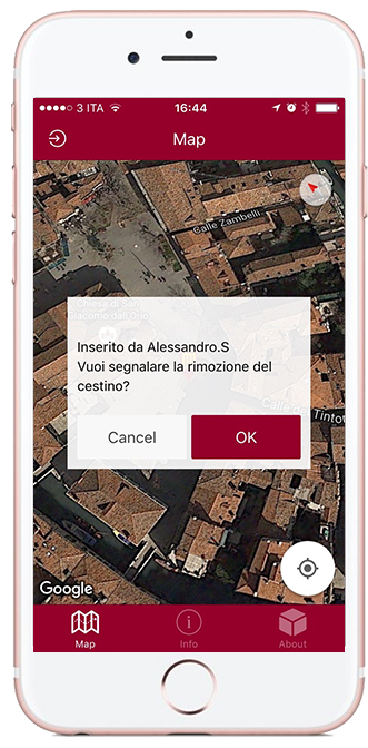 Devi connetterti con un acount facebook per fare segnalazioni e aggiungfere cestini